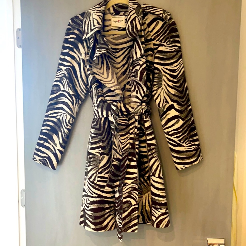 Lanvin ❤️ H&M  Duster Zebra print brown/silver s8